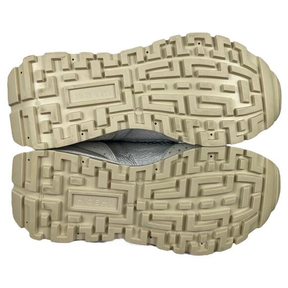 M. Gemi The Storia Sneaker Gray & Silver Size 6 Mixed Media Sporty Casual - Picture 12 of 13